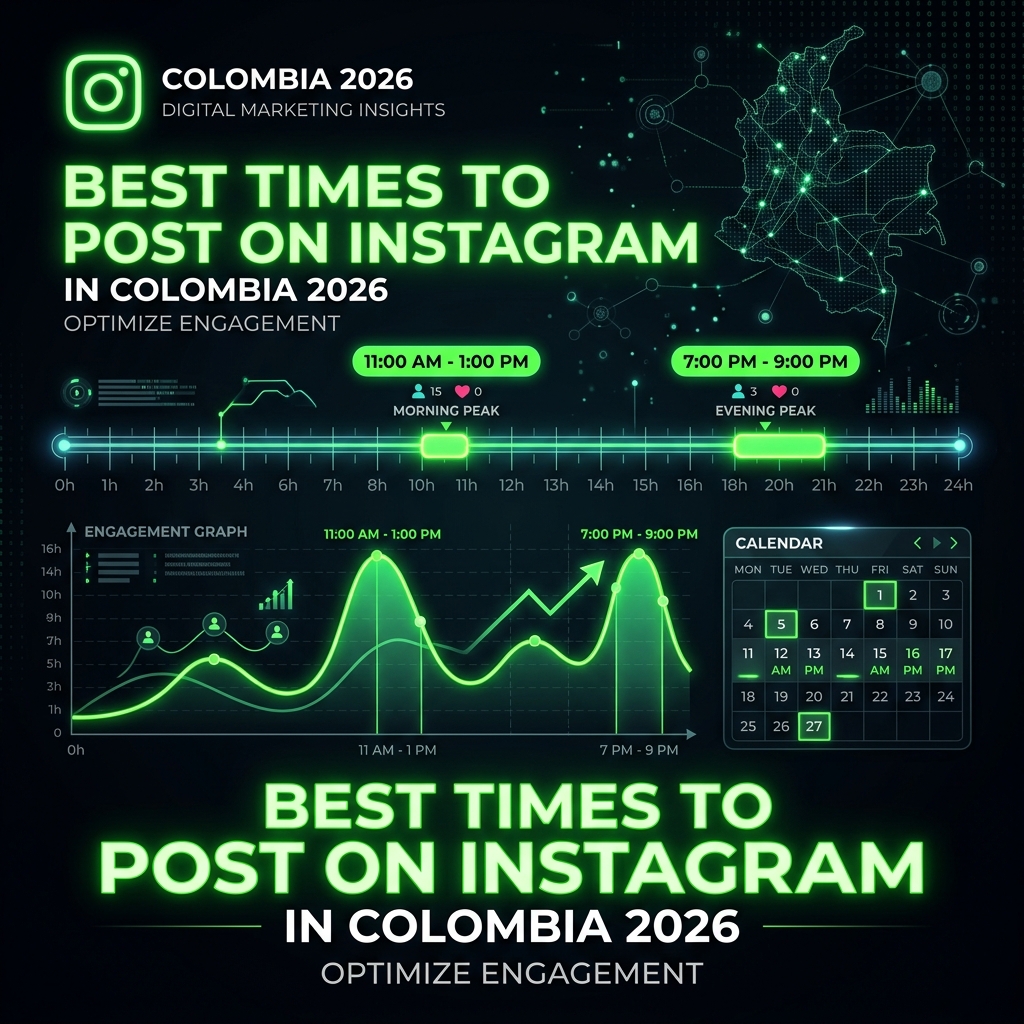 Las mejores horas para publicar en Instagram en Colombia (datos 2026)